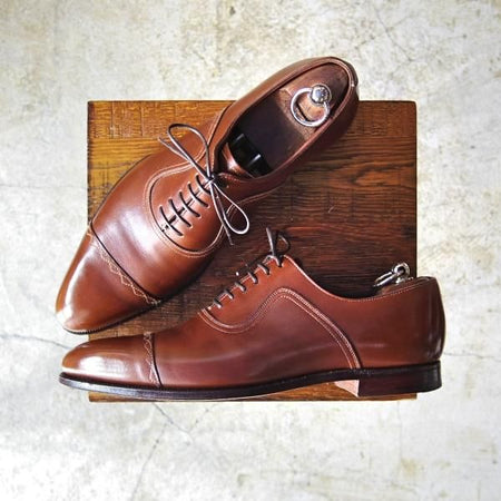 美品★クロケット&ジョーンズ 7E【★極希少仕様!!ハンドグレードライン】ストレートチップ/Crockett&Jones★c121