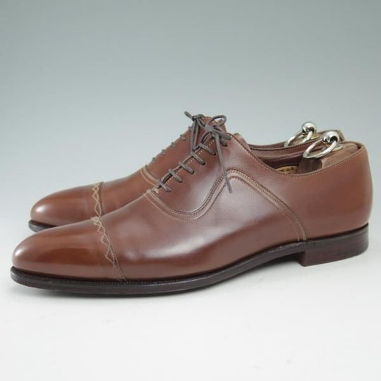 美品★クロケット&ジョーンズ 7E【★極希少仕様!!ハンドグレードライン】ストレートチップ/Crockett&Jones★c121