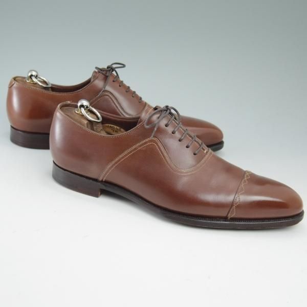 美品★クロケット&ジョーンズ 7E【★極希少仕様!!ハンドグレードライン】ストレートチップ/Crockett&Jones★c121