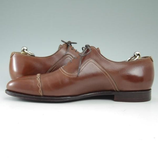 美品★クロケット&ジョーンズ 7E【★極希少仕様!!ハンドグレードライン】ストレートチップ/Crockett&Jones★c121