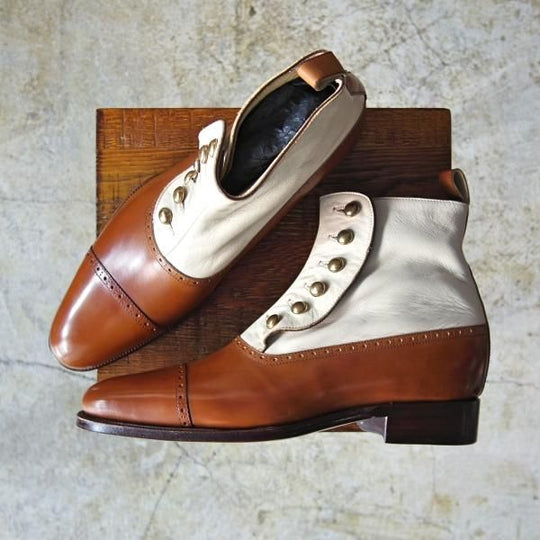 未使用★ジョンストン&マーフィー SIZE 6.5【★クラウンアリストクラフト/CROWN ARISTOCRAFT】コンビ/ブーツ/Johnston&Murphy★c125