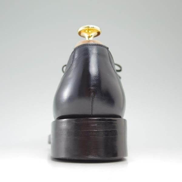 美品★ヤンコ SIZE 7【★ダイナイトソール/ネイビー/グッドイヤーウェルテッド製法】Uチップ/カーフ/Yanko★c128