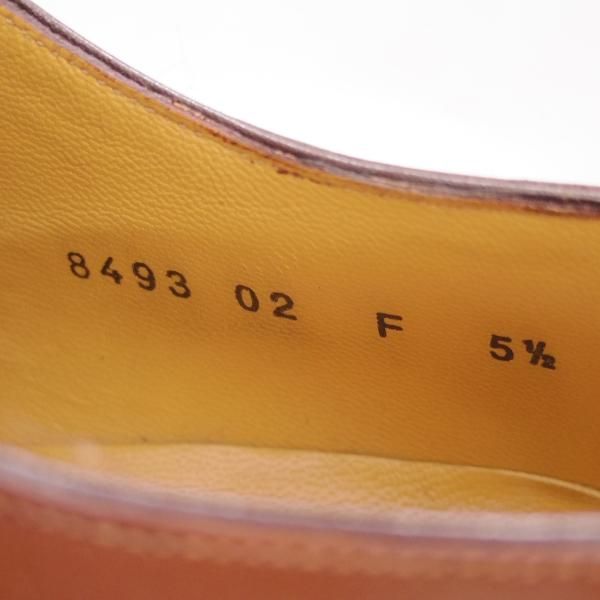 美品★(伊)サントーニ SIZE 5.5【★Uチップ】8493/カーフ/Santoni★c132