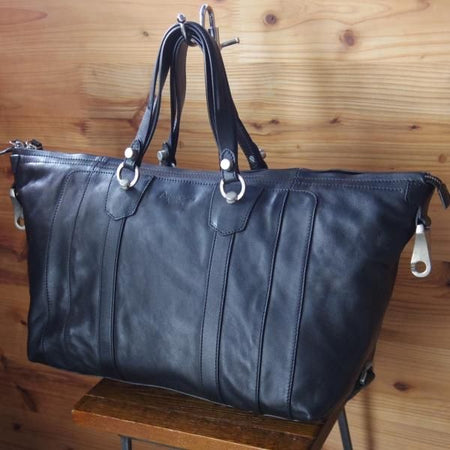 極上★【★イタリア製】アクアスキュータム/Aquascutum(インポート)/レザー ボストンバッグ ハンドバッグ/バッグ★N5070