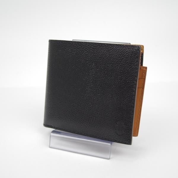 ほぼ未使用★フェリージ【★二つ折り財布/カードケース取り外し可能】F452/レザー/黒茶/メンズ/Felisi★c139