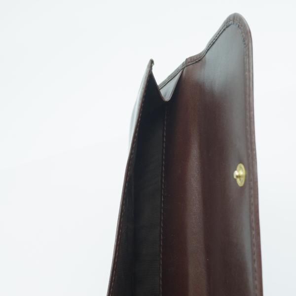 ほぼ未使用☆(伊)タニノクリスチー【☆二つ折り財布/レザー/茶/メンズ