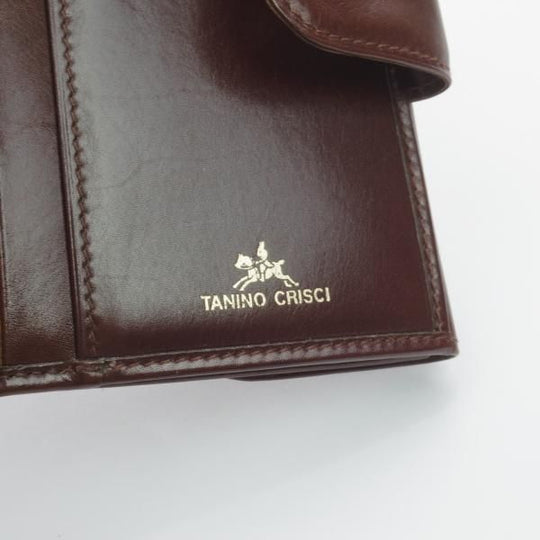 ほぼ未使用★(伊)タニノクリスチー【★二つ折り財布/レザー/茶/メンズ】TANINO CRISCI★c140