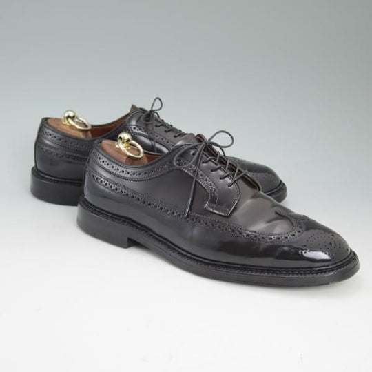 ★オールデン 8.5D【★コードバン仕様/ロングウイング/9751】バリーラスト/フルブローグ/ウイングチップ/Alden★c143