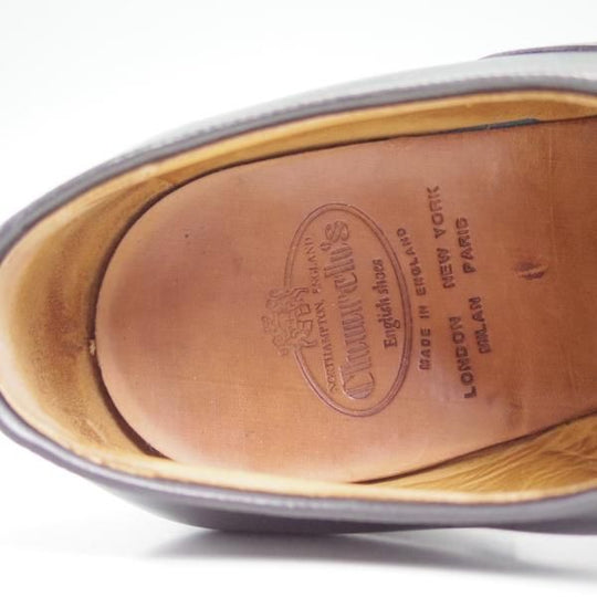 極上★チャーチ 60F/UK6【★116ラスト/4都市ロゴ】5386/07/パンチドキャップトゥ/黒/Church's★c145