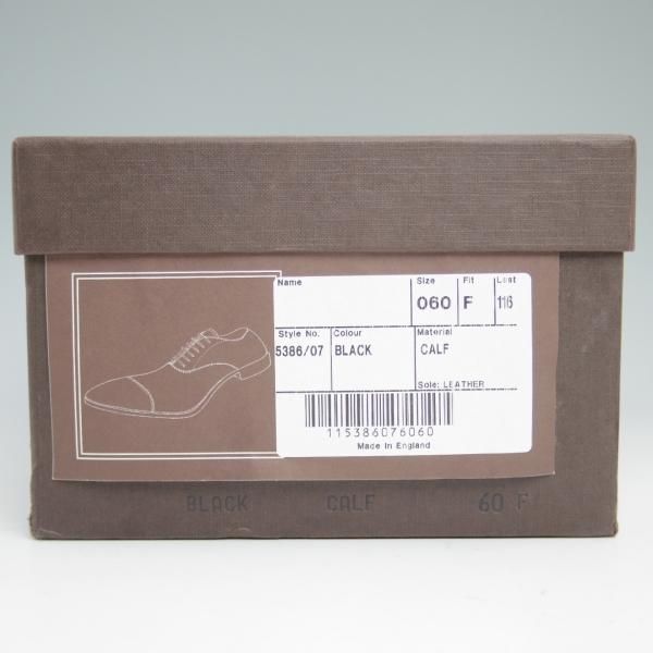 極上★チャーチ 60F/UK6【★116ラスト/4都市ロゴ】5386/07/パンチドキャップトゥ/黒/Church's★c145