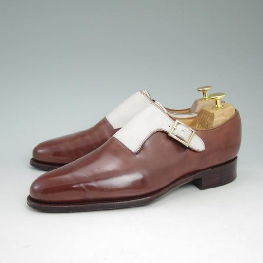 極上★ジョンストン&マーフィー SIZE 6.5【★CROWN ARISTOCRAFT】クラウンアリストクラフト/サイドモンク/Johnston&Murphy★c146