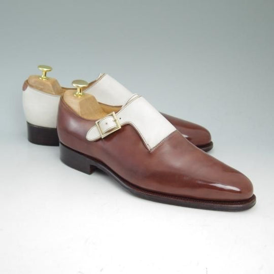 極上★ジョンストン&マーフィー SIZE 6.5【★CROWN ARISTOCRAFT】クラウンアリストクラフト/サイドモンク/Johnston&Murphy★c146