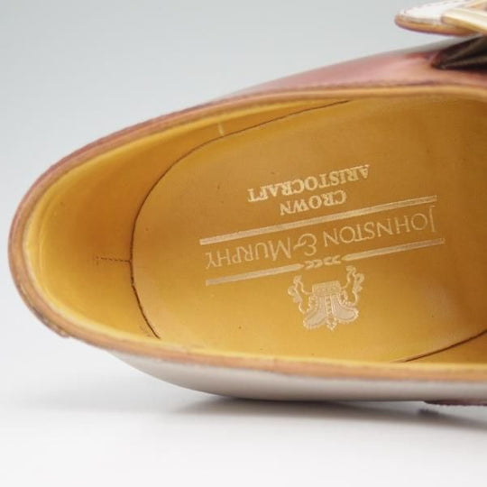 極上★ジョンストン&マーフィー SIZE 6.5【★CROWN ARISTOCRAFT】クラウンアリストクラフト/サイドモンク/Johnston&Murphy★c146