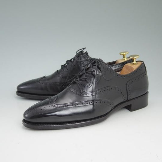 美品★シェットランドフォックス SIZE 7【★ギリーシューズ/3017SF】フルブローグ/ウイングチップ/カーフ/黒/Shetlandfox★c149