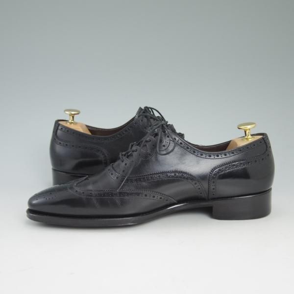 美品★シェットランドフォックス SIZE 7【★ギリーシューズ/3017SF】フルブローグ/ウイングチップ/カーフ/黒/Shetlandfox★c149