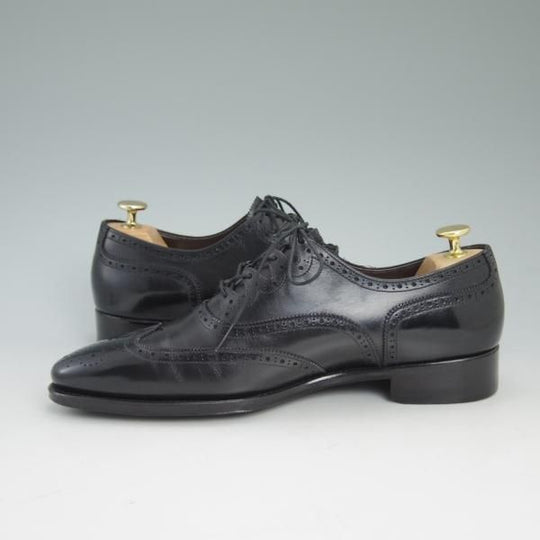 美品★シェットランドフォックス SIZE 7【★ギリーシューズ/3017SF】フルブローグ/ウイングチップ/カーフ/黒/Shetlandfox★c149