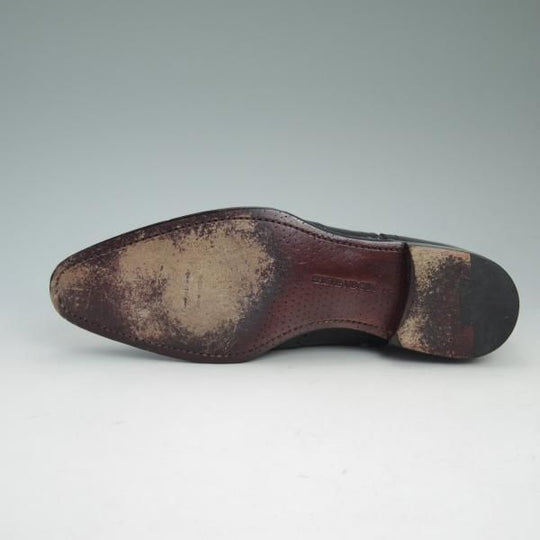 美品★シェットランドフォックス SIZE 7【★ギリーシューズ/3017SF】フルブローグ/ウイングチップ/カーフ/黒/Shetlandfox★c149