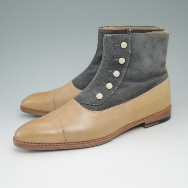 ★イマイヒロキ SIZE 7【★ボタンブーツ(ジップ開閉)/スエード×カーフ】コンビ色/Imai Hiroki★c153