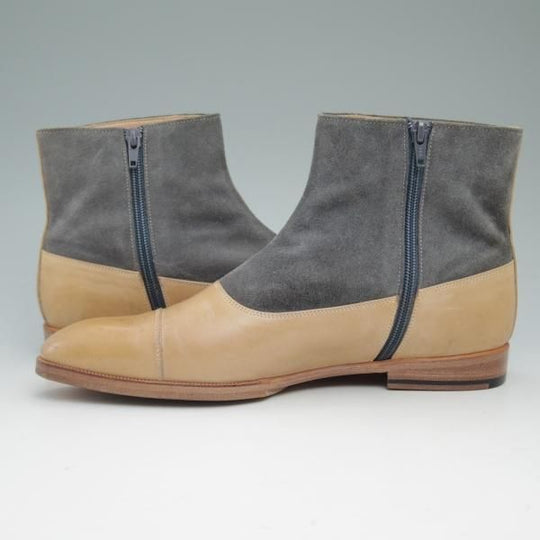 ★イマイヒロキ SIZE 7【★ボタンブーツ(ジップ開閉)/スエード×カーフ】コンビ色/Imai Hiroki★c153