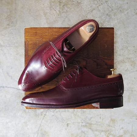 美品★(スペイン製)MEERMIN/メルミン/SIZE 7.5【★グッドイヤーウェルテッド製法/コンビ仕様/カーフ×スエード】オックスフォード★c155