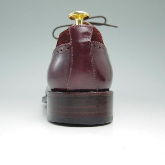 美品★(スペイン製)MEERMIN/メルミン/SIZE 7.5【★グッドイヤーウェルテッド製法/コンビ仕様/カーフ×スエード】オックスフォード★c155