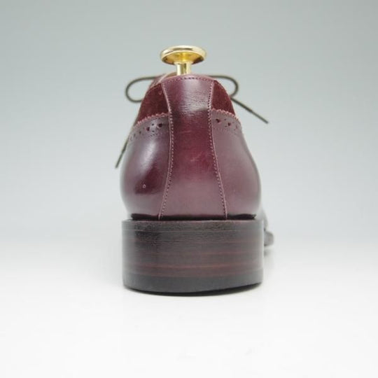 美品★(スペイン製)MEERMIN/メルミン/SIZE 7.5【★グッドイヤーウェルテッド製法/コンビ仕様/カーフ×スエード】オックスフォード★c155