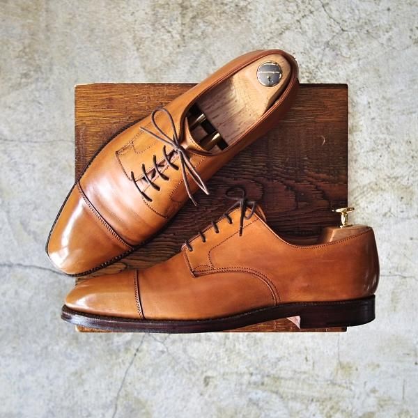 極上★クロケット&ジョーンズ 7.5D【★ハンドグレードライン/BOSWELL/ボズウェル】337ラスト/ストレートチップ/Crockett&Jones★c156