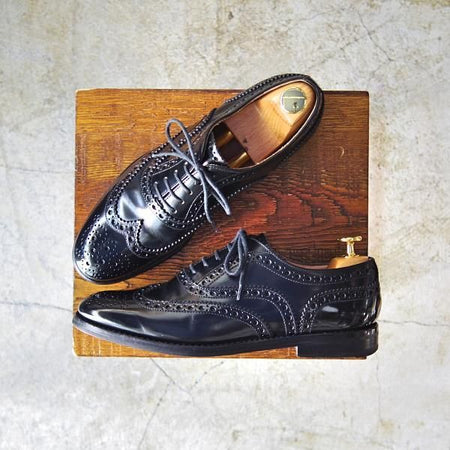 美品★チャーチ(レディース) SIZE 37【★バーウッド/BURWOOD WG】ポリッシュドバインダーカーフ/8705-01/フルブローグ/Church's★c161