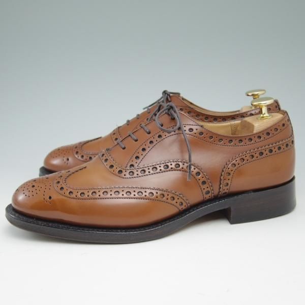 美品★チャーチ 65G/UK6.5【★バーウッド/BURWOOD】81ラスト/ポリッシュドバインダーカーフ/5都市ロゴ/フルブローグ/Church's★c162