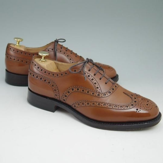 美品★チャーチ 65G/UK6.5【★バーウッド/BURWOOD】81ラスト/ポリッシュドバインダーカーフ/5都市ロゴ/フルブローグ/Church's★c162