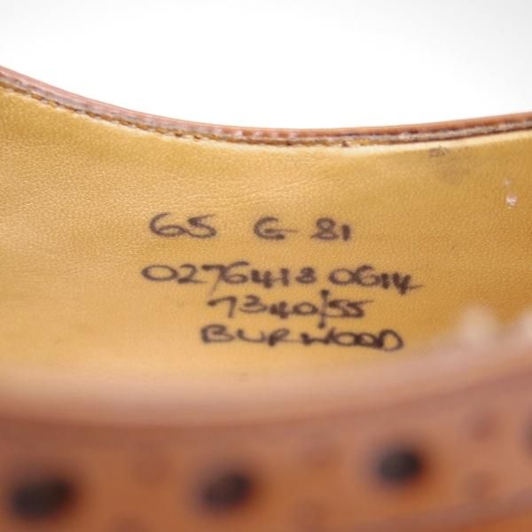 美品★チャーチ 65G/UK6.5【★バーウッド/BURWOOD】81ラスト/ポリッシュドバインダーカーフ/5都市ロゴ/フルブローグ/Church's★c162