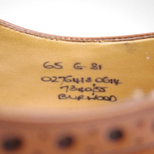 美品★チャーチ 65G/UK6.5【★バーウッド/BURWOOD】81ラスト/ポリッシュドバインダーカーフ/5都市ロゴ/フルブローグ/Church's★c162