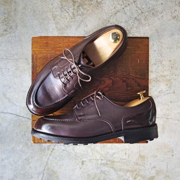 【メンズブランド革靴】アルフレッドサージェント UK8.5 Uチップ ブラウン アルフレッド サージェント スプリットトゥダービー Uチップ ブラウン