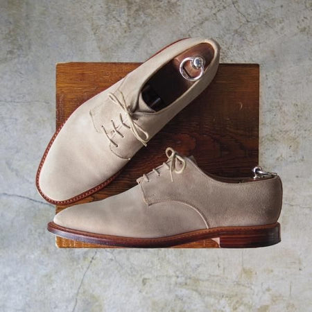 極上★(英)アルフレッドサージェント UK7.5【★プレーントゥ/スエード】87ラスト/サージェント/Alfred Sargent★c164