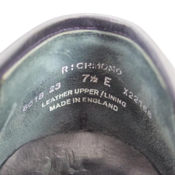 美品★クロケット＆ジョーンズ 7.5E【★RICHMOND/リッチモンド】314ラスト/ネイビー/紺/スエード/コインローファー/Crockett＆Jones★c171