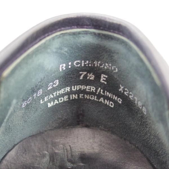 美品★クロケット＆ジョーンズ 7.5E【★RICHMOND/リッチモンド】314ラスト/ネイビー/紺/スエード/コインローファー/Crockett＆Jones★c171
