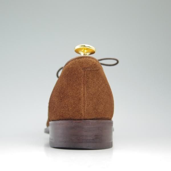 美品★銀座ヨシノヤ 25.5EE【★小笠原シューズ製】プレーントゥ/スエード/ブラウン/GINZA YOSHINOYA★c175