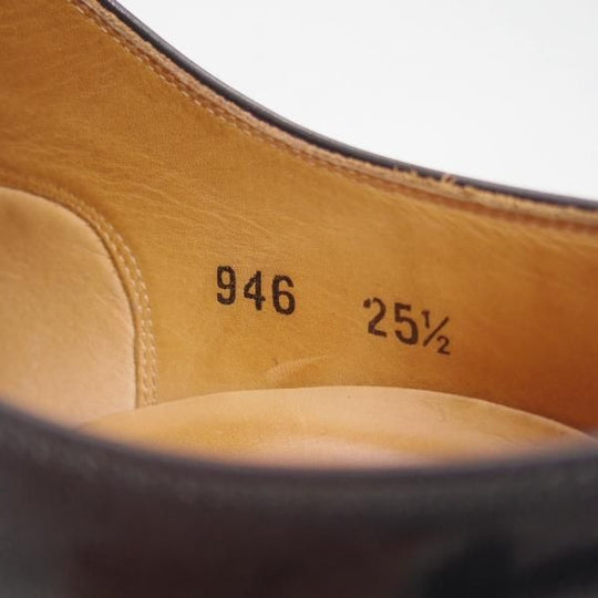 極上★スコッチグレイン 25.5cm【★インペリアルブラック/946】ストレートチップ/カーフ/黒/Scotch Grain★c177