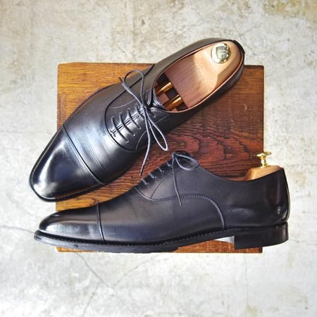 極上★スコッチグレイン 26.5cm【★ストレートチップ】カーフ/黒/Scotch Grain★c178