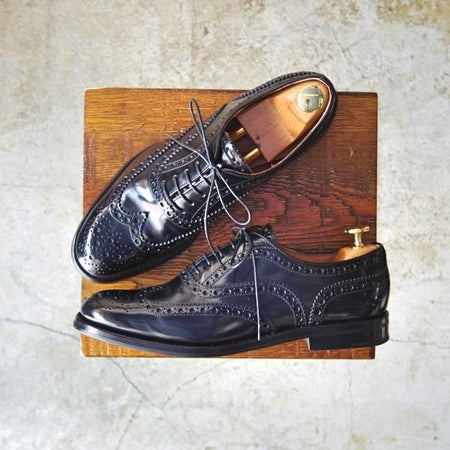 美品★チャーチ(レディース) SIZE 38【★バーウッド/BURWOOD WG】ポリッシュドバインダーカーフ/8705-01/フルブローグ/Church's★c182