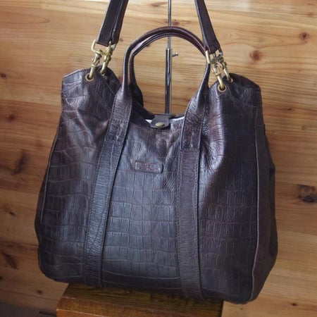 ★ダニエル＆ボブ【定10.5万★クロドーロ/2WAY CULODORO/コッコーネ/COCCONE】メンズ レザー トート バッグ/クロコ型押し/Daniel＆Bob★N5084