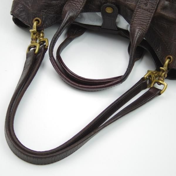 ★ダニエル＆ボブ【定10.5万★クロドーロ/2WAY CULODORO/コッコーネ/COCCONE】メンズ レザー トート バッグ/クロコ型押し/Daniel＆Bob★N5084