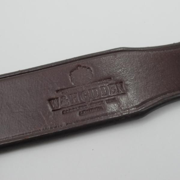 極上★(英)W＆H GIDDEN 34インチ/SIZE 85【★ベルト/メンズ】レザー/革/ブラウン/WHギデン★c198