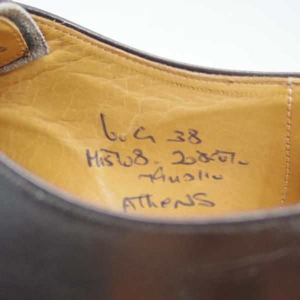 極上★チャーチ 60G/UK6【★38ラスト/3都市ロゴ/ATHENS】カーフ/プレーントゥ/黒/アテネ/Church's★c185