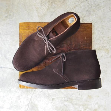 美品★チャーチ75F/UK7.5【★ダイナイトソール/ライダー/RYDER 3】81ラスト/5都市ロゴ/スエード/チャッカブーツ/Church's★c186