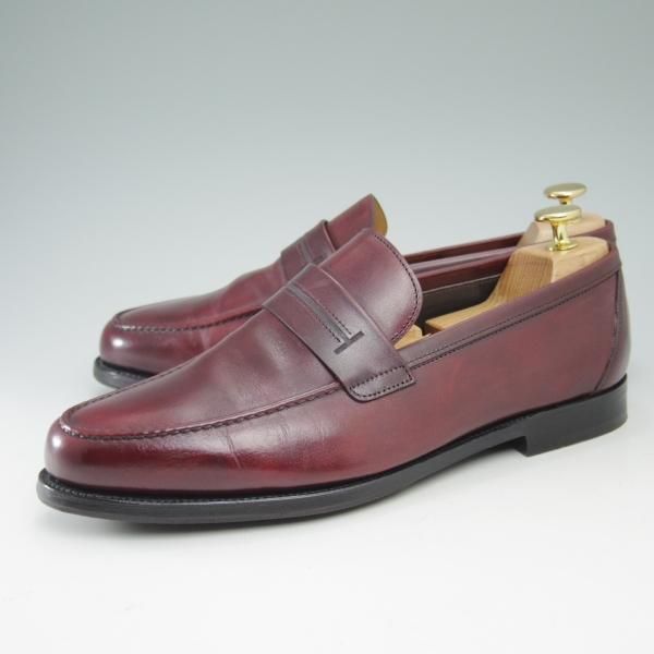 美品★ジョンロブ製 UK7.5【★超希少!!エルメス別注/HERMES】HENRI/H513ラスト/コインローファー/JOHN LOBB★c190