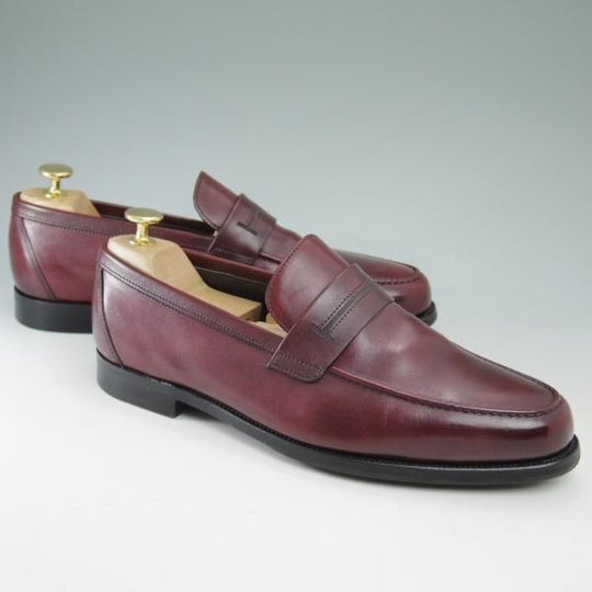 美品★ジョンロブ製 UK7.5【★超希少!!エルメス別注/HERMES】HENRI/H513ラスト/コインローファー/JOHN LOBB★c190