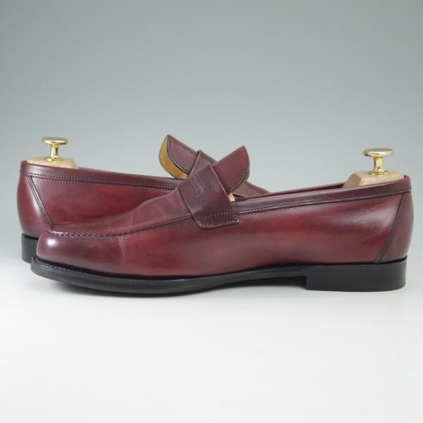 美品★ジョンロブ製 UK7.5【★超希少!!エルメス別注/HERMES】HENRI/H513ラスト/コインローファー/JOHN LOBB★c190