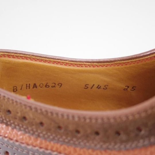 美品★リーガル SIZE 25【★茶×濃茶/カーフ×スエード×グレインレザー】ロングウイング/ウイングチップ/B-HA0629/514S/REGAL★c194