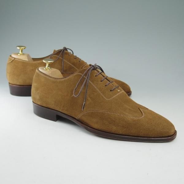 極上★(伊)ALMAS×トレーディングポスト SIZE40【★スエード/ブラインドブローグ】アルマス/Trading Post★c195